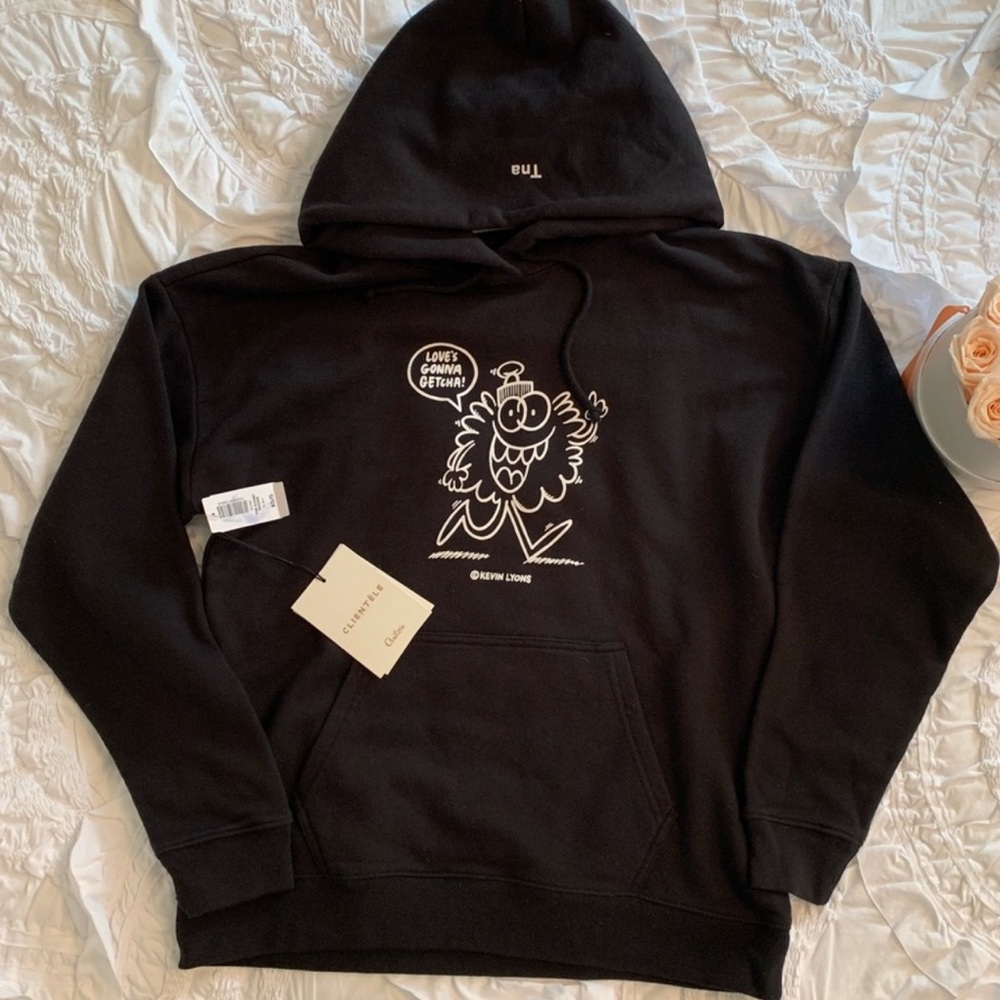 Aritzia Black Graphic Hoodie - Picture 1 of 7